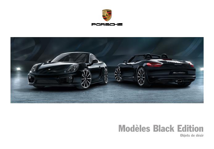 Рекламный буклет Porsche 981 Boxster Cayman Black Edition FR